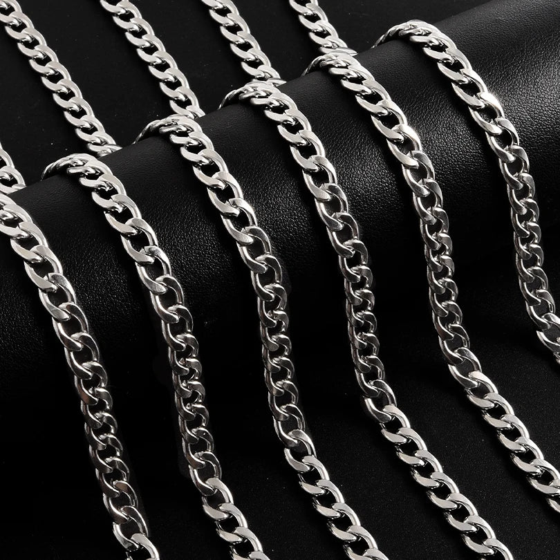90CM Cuban Link Chain Necklace — Stainless