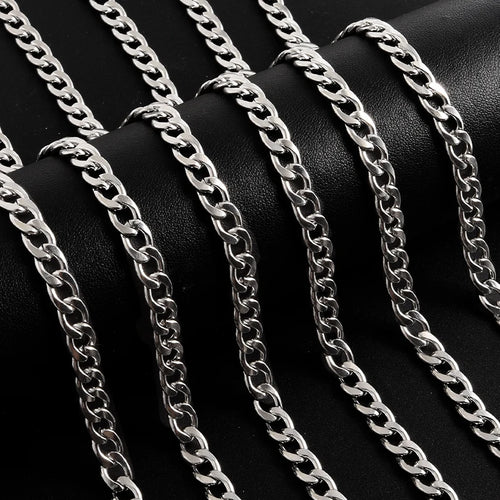 90CM Cuban Link Chain Necklace — Stainless