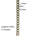 Oval Link Wallet Chain Necklace — 9mm Jeans Pocket Watch Chain