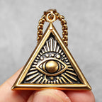 Masonic Eye Pendant Necklace — Stainless Steel