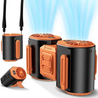 Portable Waist-Worn Cooling Fan with USB-C Rechargeable Dual-Fan System | ventiladores recargables，fans handheld