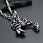 Gothic Retro Scorpion Pendant Necklace Punk Hip Hop Animal Insect Scorpion Stainless Steel Biker Necklace Men Jewelry