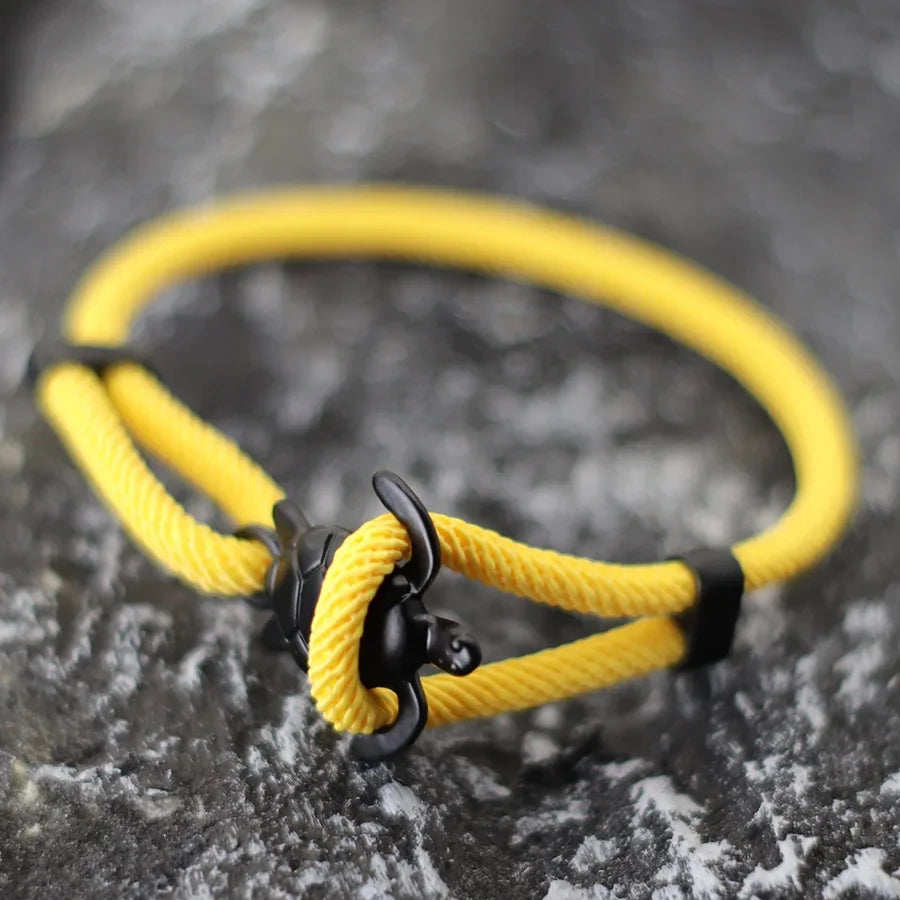 Unique Marine Turtle Rope Bracelet Men Adjustable Easy Hook Multi-Color Option Milan Cord Wristband Beach Homme Jewelry