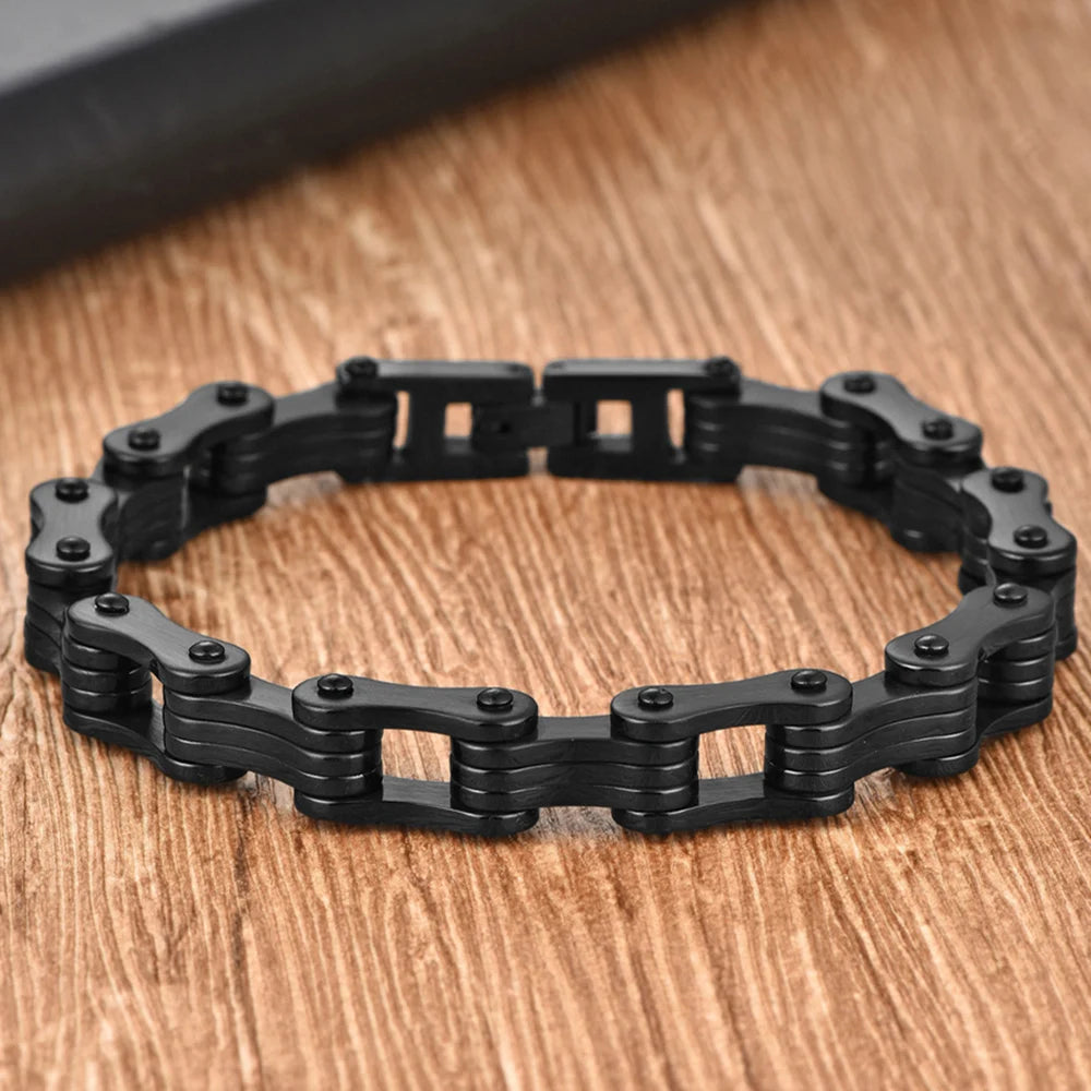 Punk Men's Biker Bracelet Motorcycle Style Chain 316l Stainless Steel Bracelets for Man Jewelry Accessory Birthday