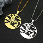 Roar Wolf Crowd Pendant Necklace For Women Men Stainless Steel Gold Silver Color Sky Animal Lover Man Chain Jewelry