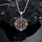 Norse Life Tree Pendant Necklace — Gold-Tone