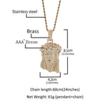 UWIN Big Religious Jesus Pendant Necklace Full Iced Out Cubic Zircon Pendant Charms Fashion Hip Hop Jewelry for Men