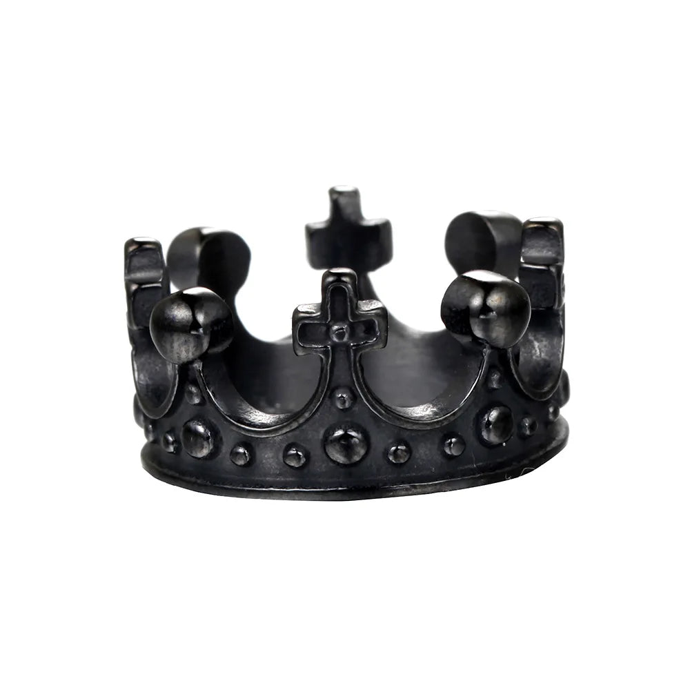 316L Stainless Steel Vintage Royal Crown Man Men Rings Punk Rock Hip Hop Creativity for Male Boyfriend Jewelry