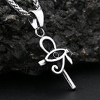 Vintage Stainless Steel Eye of Horus Pendant Necklace Fashion Punk Ankh Cross Necklaces For Men Women Amulet Jewelry