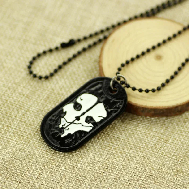 Hot Game Jewelry Mens Necklace Ghosts Dog Tag Pendant Army Nameplate for Duty Military Series with Weapons Call