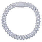 Big Heavy Hip Hop ice Men Boy Jewelry Micro Pave CZ Rose Gold Two Tone Color Rock Punk Ice Out Cuban Chain Necklace 19mm