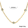 Greatera Three Devil's Eyes Bracelet For Women Men Simple Gold Color Plating Geometry Creative Stainless Steel Charm