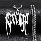 Spiked Choker Silver Pendant Necklace — Stainless Steel