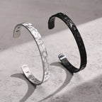 Vnox Norse Viking Bracelets for Men Women, Hand Crafted Hammered Stainless Steel Cuff Bangle Bracelet, Rock Punk Gift