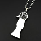 Holy Saint Death Santa Muerte Grim Reaper Necklace for Men Stainless Steel Silver Color Male Necklaces Jewelry Gift NZZ518S05