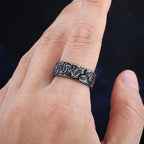 Viking Nordic Rune Band Ring for Men — Stainless Steel