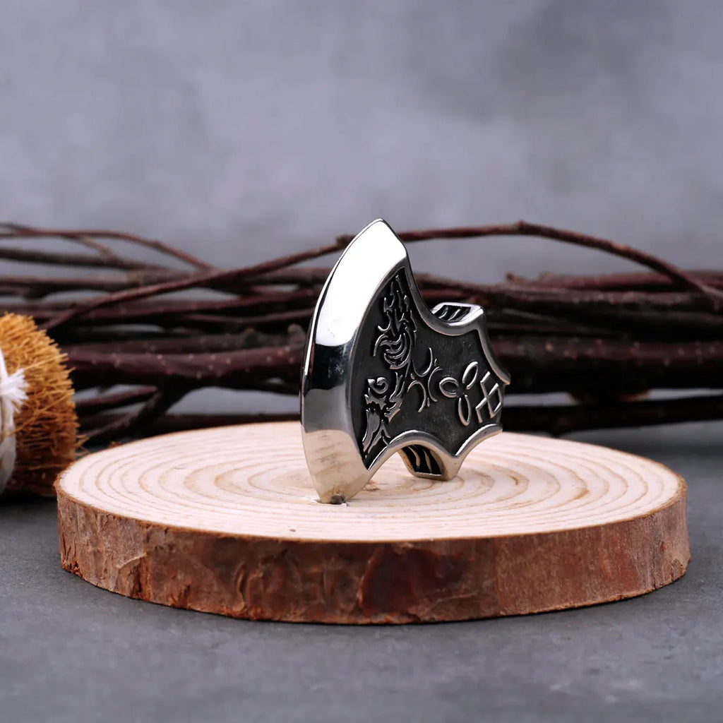 Stainless Steel Axe Pendant Vintage Viking Celtic Knot Wolf Amulet Rune Pendant Jewelry Men's Classic Trend Party
