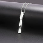 Lemegeton Egyptian Cat Goddess Bastet Necklace Stainless Steel Ancient Egypt Ankh Cross Symbol Necklaces Square Amulet