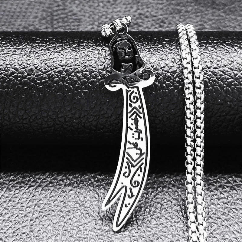 Zulfiqar Imam Ali Sword Chain Necklace — Stainless Steel