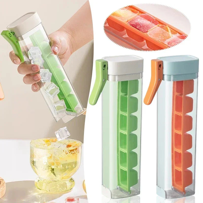 1PC Creative Ice Tray Easy To Disassemble Molded Ice Maker with Handle Reusable Ice Storage Cup