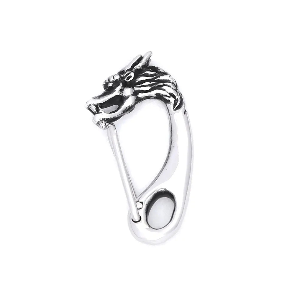 Lion Head Keychain — Stainless Steel
