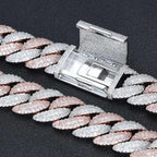 Rose Gold Cuban Chain Necklace Iced Out 22MM