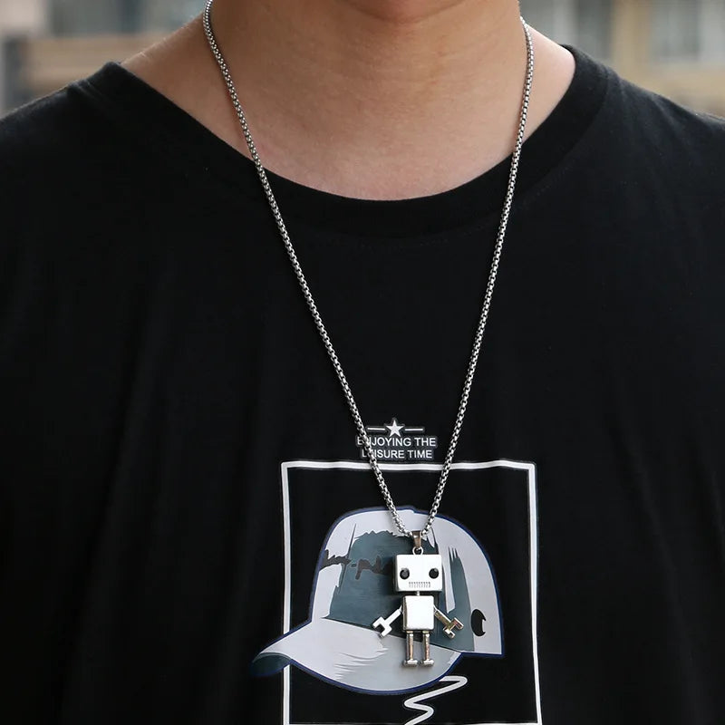 Robot Pendant Necklace with Adjustable Limbs — Street Dance