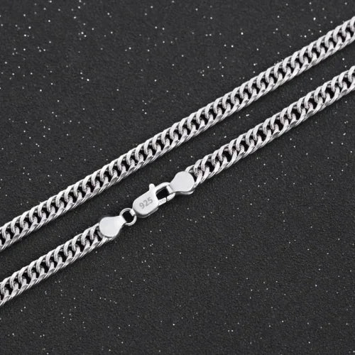 Hot fine Width 6MM chain 925 Sterling Silver Necklaces for Women Men Charm fashion Jewelry wedding Party Holiday gift