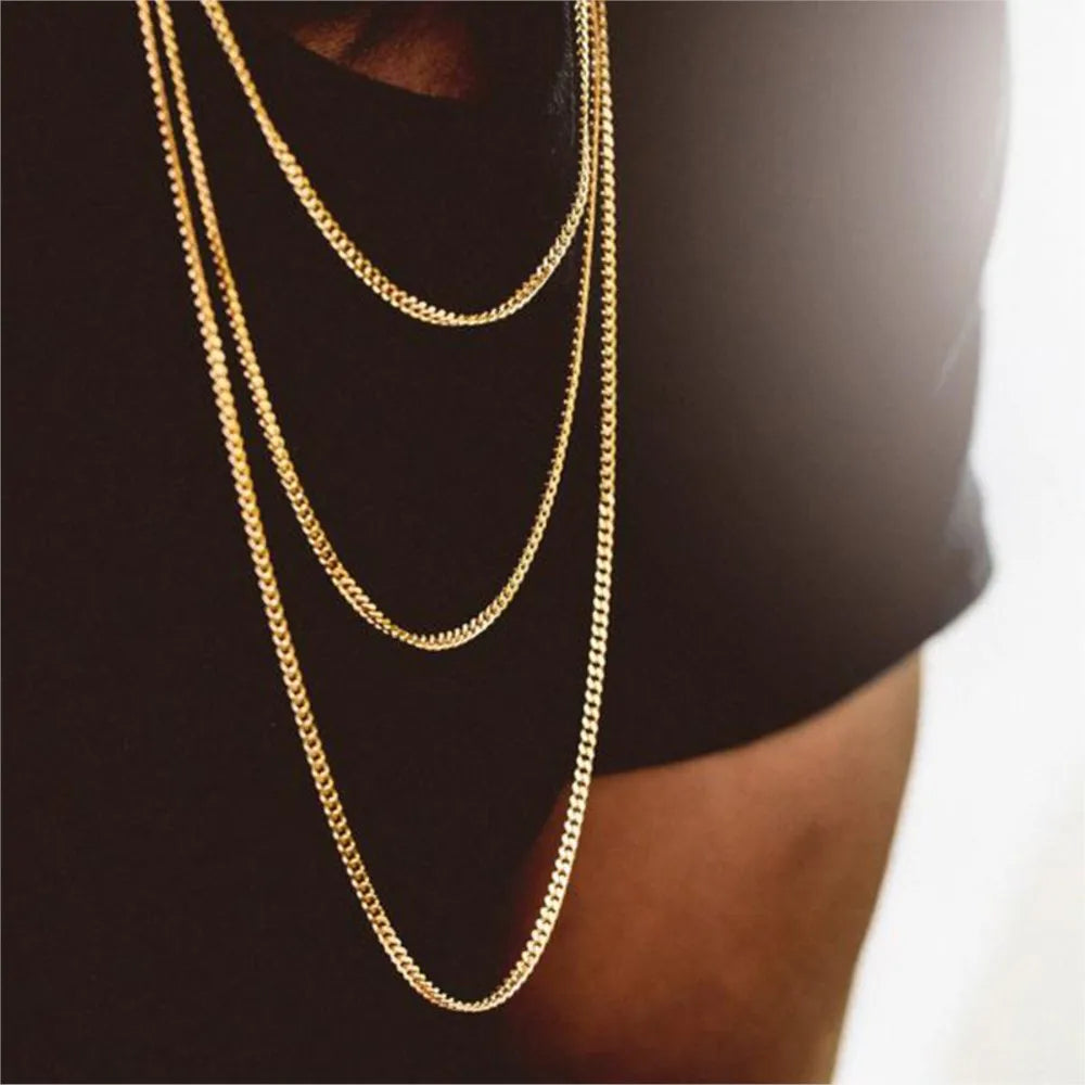 Stainless Steel Cuban Chain Necklace 3MM