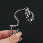 Dragon Steel Earrings Vintage Winged Punk Cuff