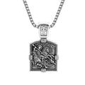Cross Dragon Steel Pendant Vintage Large Slayer