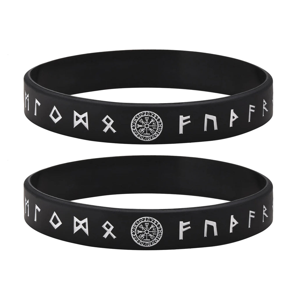 Viking Compass Silicone Bracelet 12mm