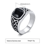 Viking Rune Signet Ring — Black