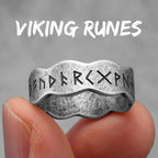 Vintage Nordic Viking Runes Celtic Knot Series Stainless Steel Womens Mens Rings Punk Biker Jewelry Creativity Gift