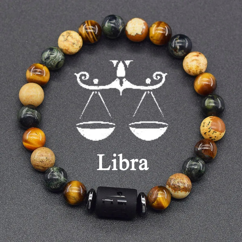 12 Zodiac Signs Bracelet Homme 12 Constellation Jewelry for Women Scorpio Gemini Sagittarius Bracelet Friendship Gift Whoelsales