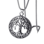 Viking Tree of Life Box Chain Pendant — SS