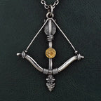 Buyee 925 Sterling Silver Male Big Pendant Chain Elegant Bow Arrow Necklace for Men Fashion Unique Fine Jewelry Chain