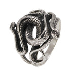 Real 925 Sterling Silver Snake Rings for Men Women TV Drama Natural Born Killers Retro Punk Fine Jewelry Best Gift For