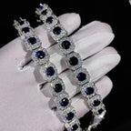 Tennis Chain Necklace Stainless Steel 12MM Cluster