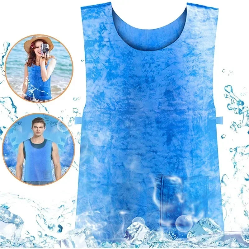 Cooling Vest Water Evaporative Cool Shirt Heatstroke Prevention Evaporative Ice Cooling Vest for MS Patient Outdoor