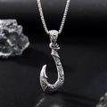 Norse Mythology Moana Fishing Hook Men's Pendant Necklace Retro Legendary Viking Designer Pendants Box Chain Jewelry Party Gift