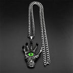 Evil Eye Steel Pendant Gothic Devil's Claws
