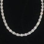 Iced Out Cuban Chain Necklace Stainless Steel Bead