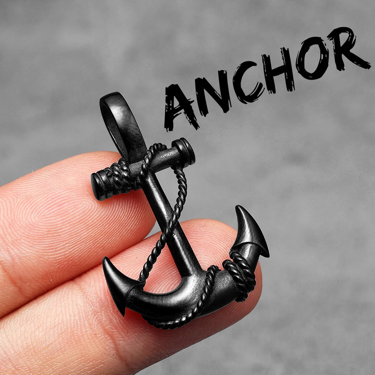 Anchor Sailor Pendant Necklace — Stainless Steel