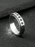 Moon Phase Spinner Ring — Stainless Steel