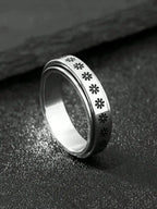 Moon Phase Spinner Ring — Stainless Steel