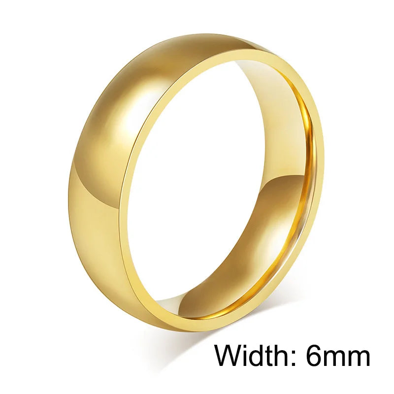 Basic Rings for Men,2/4/6/8/10mm Width Plain Dome High Polished Stainless Steel Wedding Band Promise Ring,Comfort Fit US Size