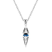 Stylish Blue Stainless Steel Pendant Necklace