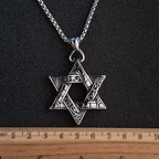 Stainless Steel Hexagram Star Pendant Necklace