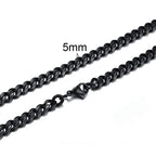 Cuban Link Chain Necklace 3-7mm — Stainless Steel